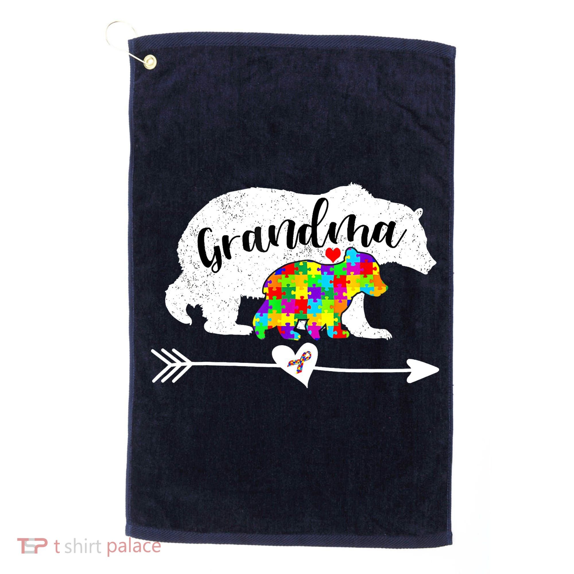 Autism Awareness Grandma Bear Support Autistic Adults Wo Golf Towel