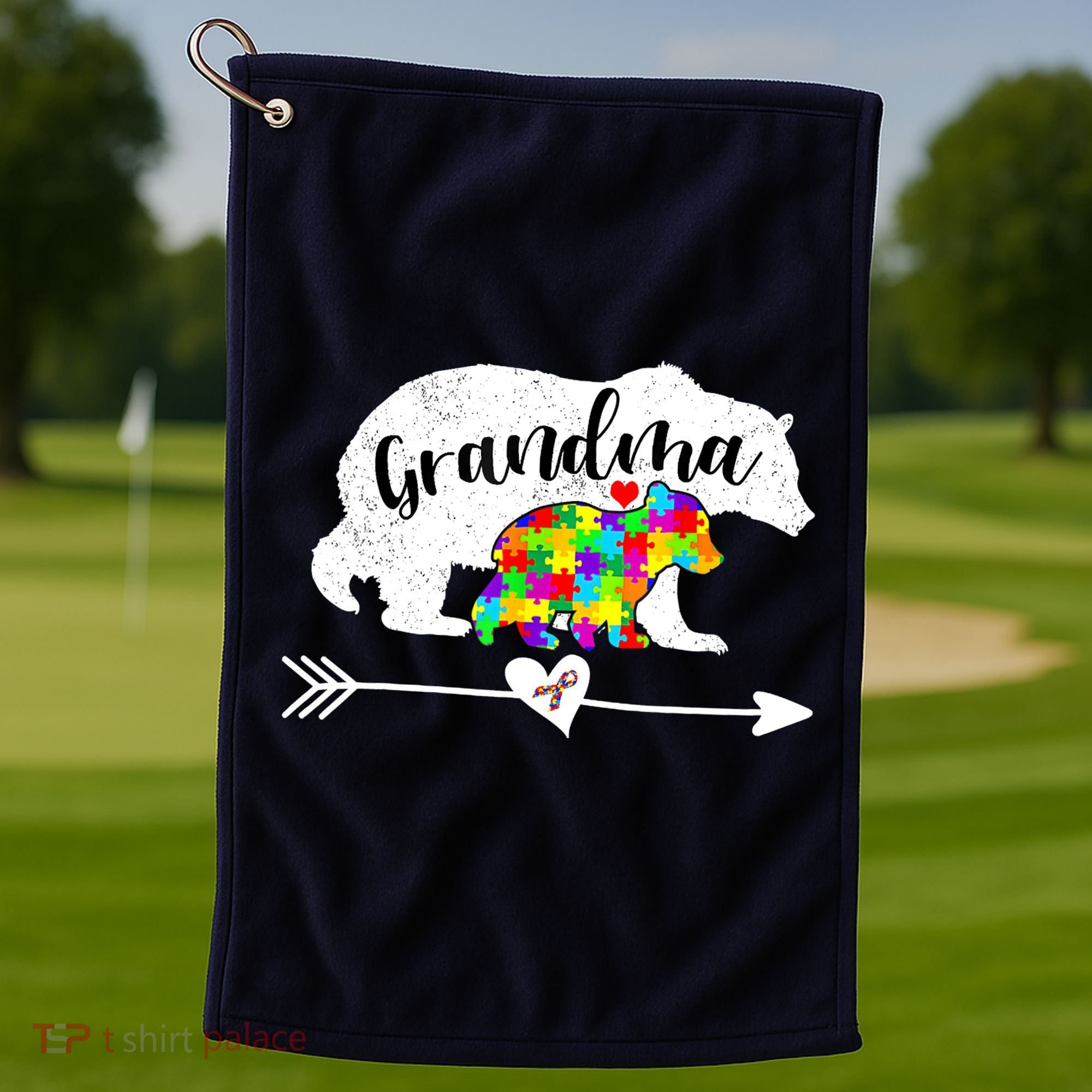 Autism Awareness Grandma Bear Support Autistic Adults Wo Golf Towel
