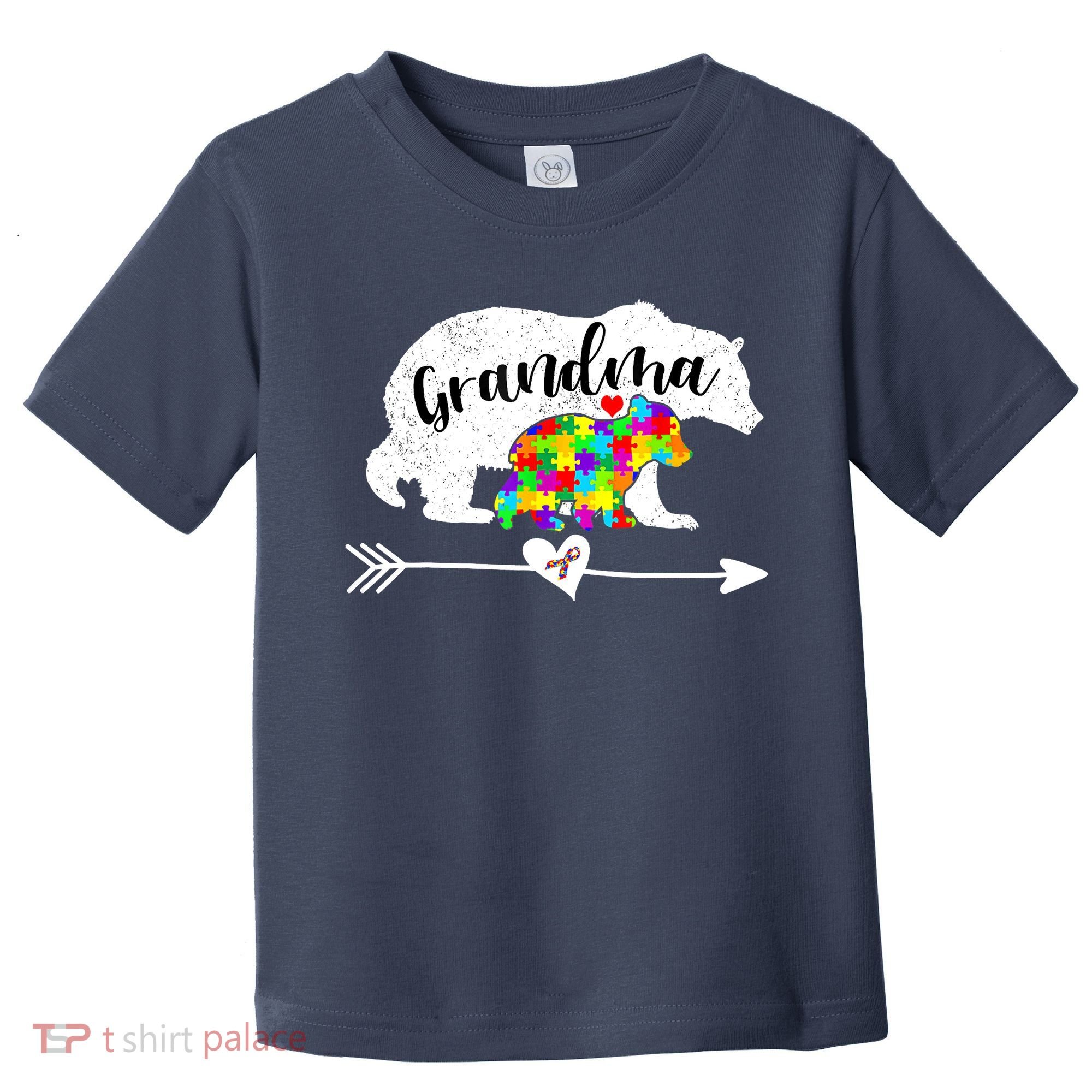 Autism Awareness Grandma Bear Support Autistic Adults Wo Toddler T-Shirt