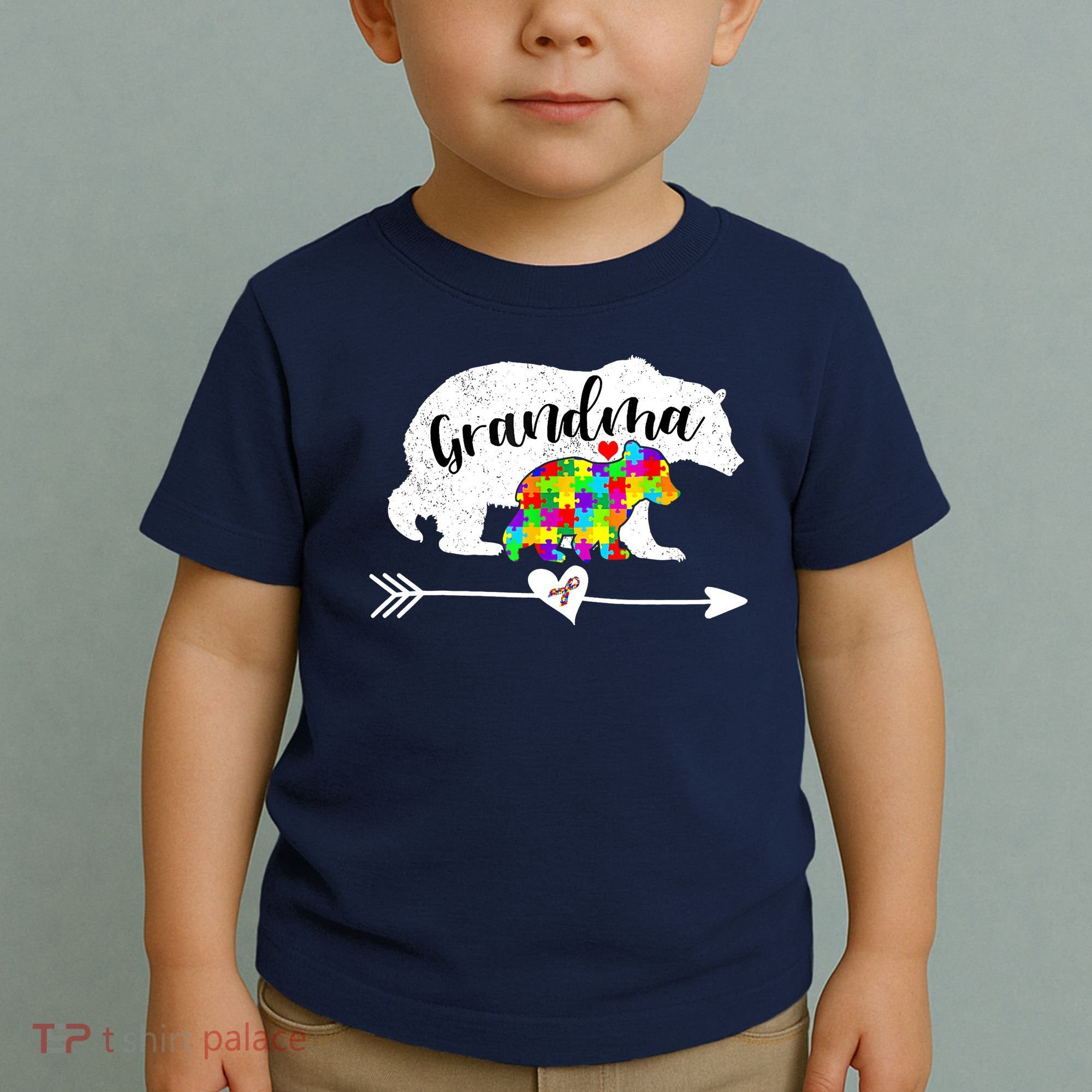 Autism Awareness Grandma Bear Support Autistic Adults Wo Toddler T-Shirt