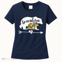 Autism Awareness Grandma Bear Support Autistic Adults Wo Women's T-Shirt thumb 0