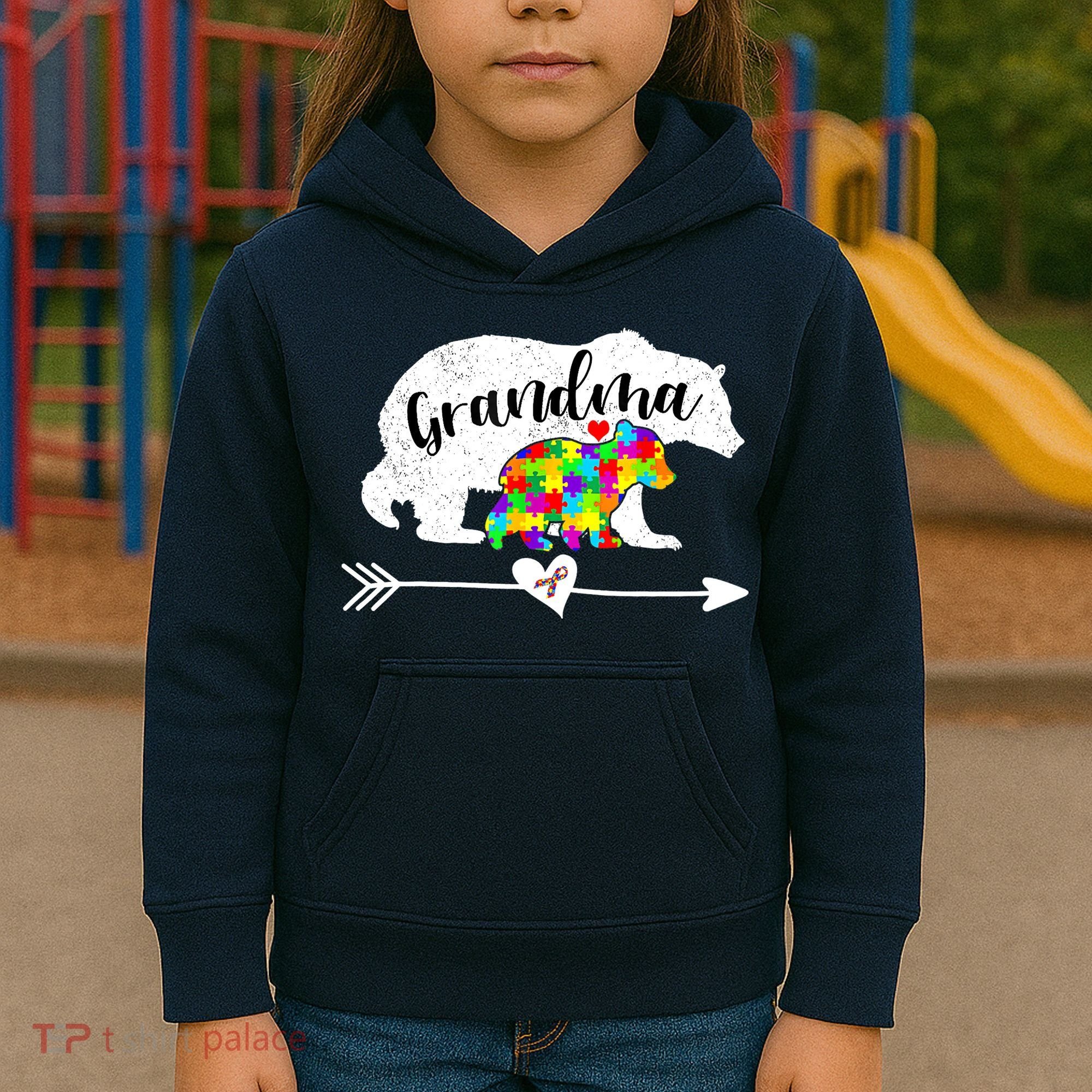Autism Awareness Grandma Bear Support Autistic Adults Wo Kids Hoodie