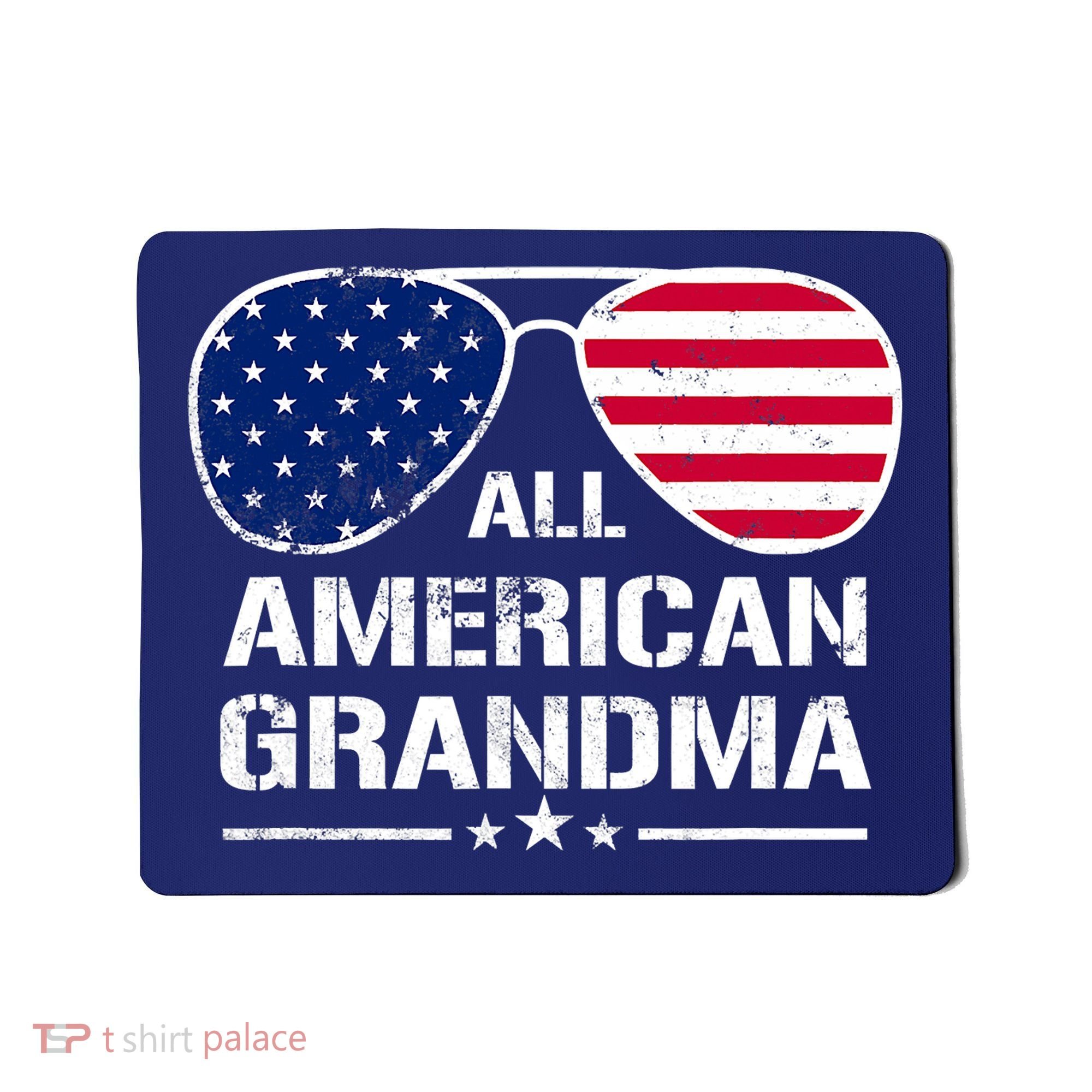 All American Grandma American Flag Patriotic Mousepad
