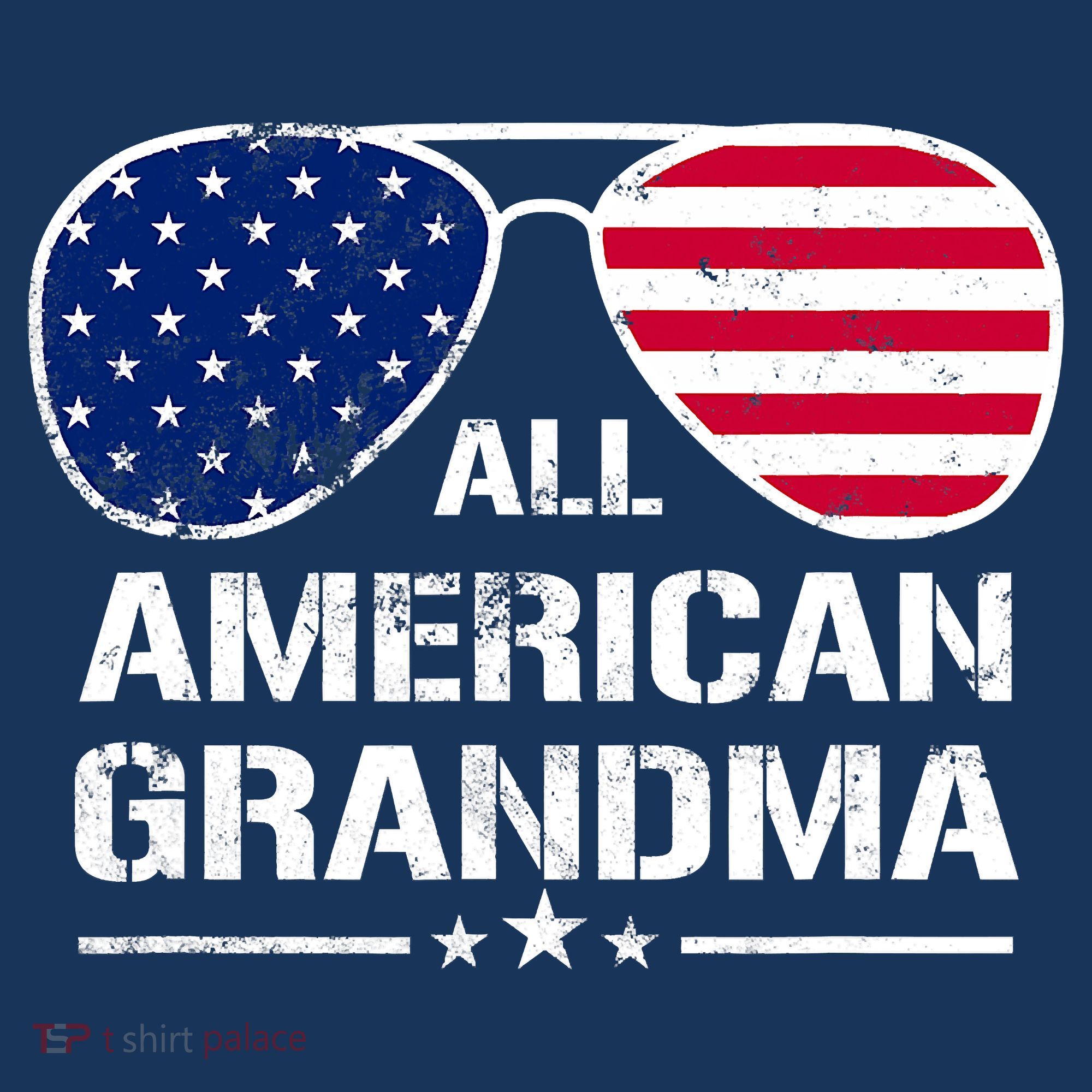 All American Grandma American Flag Patriotic Women's Tank Top