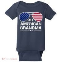 All American Grandma American Flag Patriotic Baby Bodysuit thumb 0