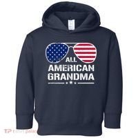 All American Grandma American Flag Patriotic Toddler Hoodie thumb 0