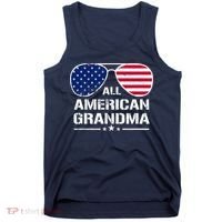 All American Grandma American Flag Patriotic Tank Top thumb 0