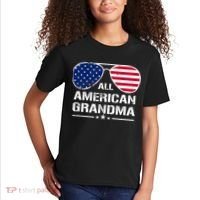 All American Grandma American Flag Patriotic Kids T-Shirt thumb 2
