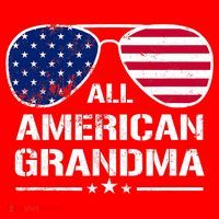 All American Grandma American Flag Patriotic Santa Hat thumb 1
