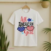 All American Girl 4th July Usa Flag Patriotic T-Shirt thumb 2