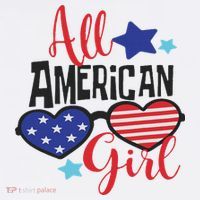 All American Girl 4th July Usa Flag Patriotic T-Shirt thumb 7