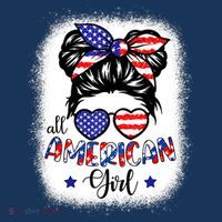 All American Girls 4th Of July Bleached Shirts Daughter USA T-Shirt thumb 7