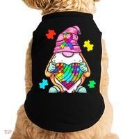 Autism Awareness Gnome Hugging Heart Acceptance Doggie Tank thumb 0