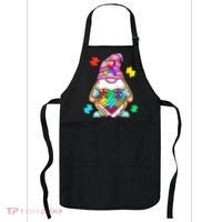 Autism Awareness Gnome Hugging Heart Acceptance Apron thumb 0