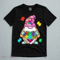 Autism Awareness Gnome Hugging Heart Acceptance T-Shirt thumb 5