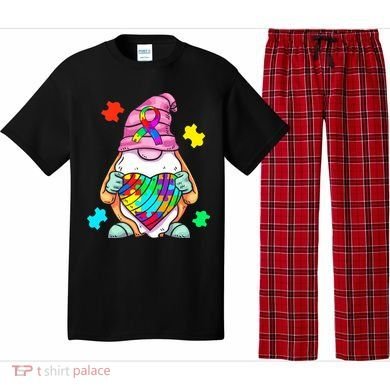 Autism Awareness Gnome Hugging Heart Acceptance Pajama Set