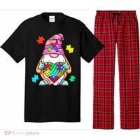 Autism Awareness Gnome Hugging Heart Acceptance Pajama Set thumb 0