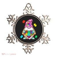 Autism Awareness Gnome Hugging Heart Acceptance Ornament thumb 0