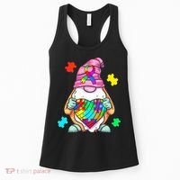 Autism Awareness Gnome Hugging Heart Acceptance Women's Tank Top thumb 0