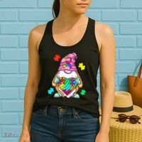 Autism Awareness Gnome Hugging Heart Acceptance Women's Tank Top thumb 2