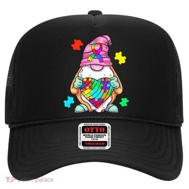 Autism Awareness Gnome Hugging Heart Acceptance Hat