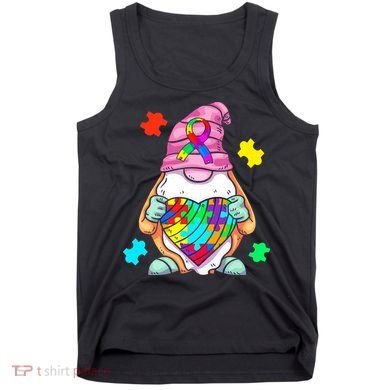 Autism Awareness Gnome Hugging Heart Acceptance Tank Top