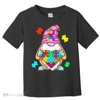 Autism Awareness Gnome Hugging Heart Acceptance Toddler T-Shirt thumb 0