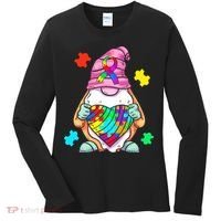 Autism Awareness Gnome Hugging Heart Acceptance Women's Long Sleeve Shirt thumb 0