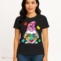 Autism Awareness Gnome Hugging Heart Acceptance Women's T-Shirt thumb 4