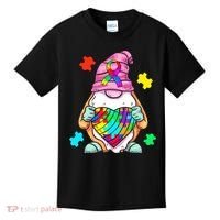 Autism Awareness Gnome Hugging Heart Acceptance Kids T-Shirt thumb 0