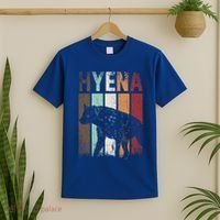 Africa Animal Gift Zoo Keeper Retro Hyena Funny Gift T-Shirt thumb 2