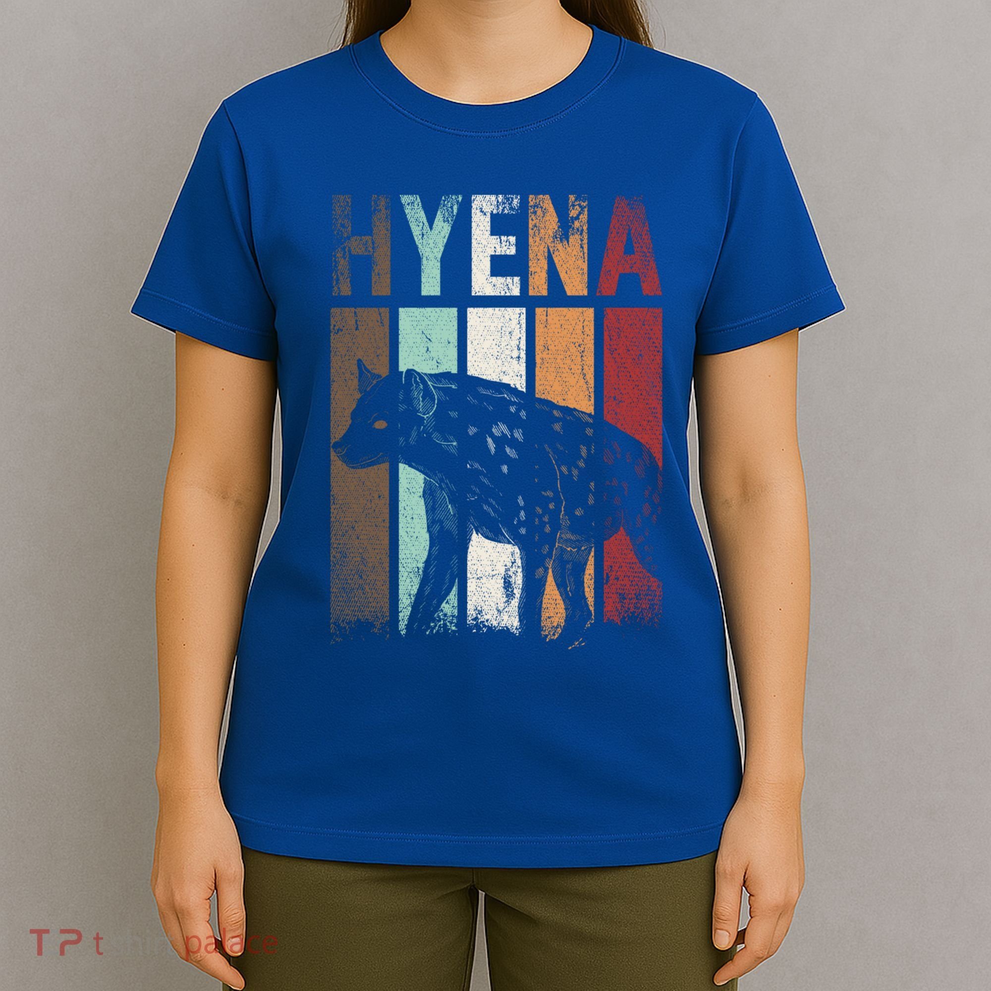 Africa Animal Gift Zoo Keeper Retro Hyena Funny Gift T-Shirt