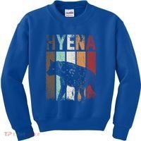 Africa Animal Gift Zoo Keeper Retro Hyena Funny Gift Kids Sweatshirt thumb 0