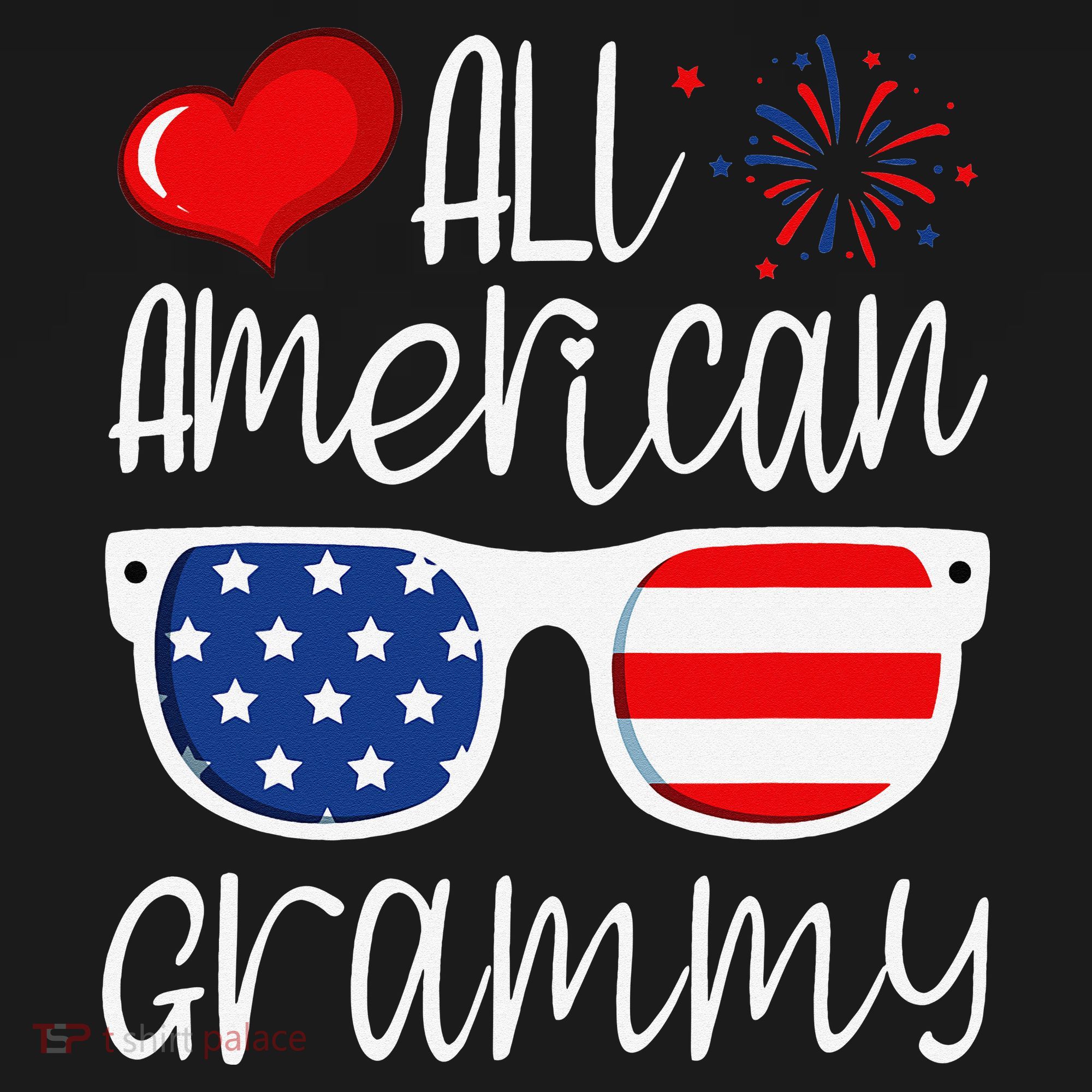All American Grammy 4th of July American Flag Grandma Women's Tank Top