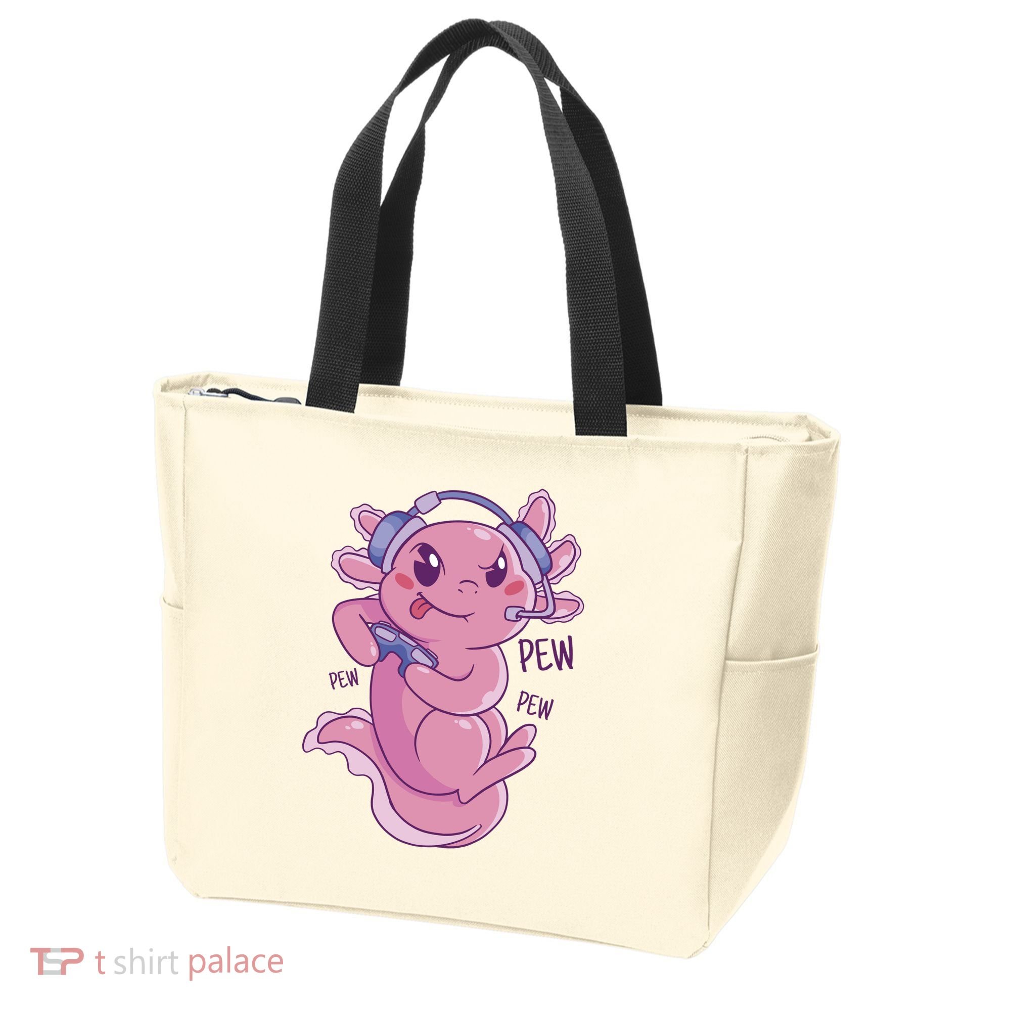 Axolotl Animal Gamer Cute Tote Bag