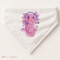 Axolotl Animal Gamer Cute USA-Made Doggie Bandana thumb 0