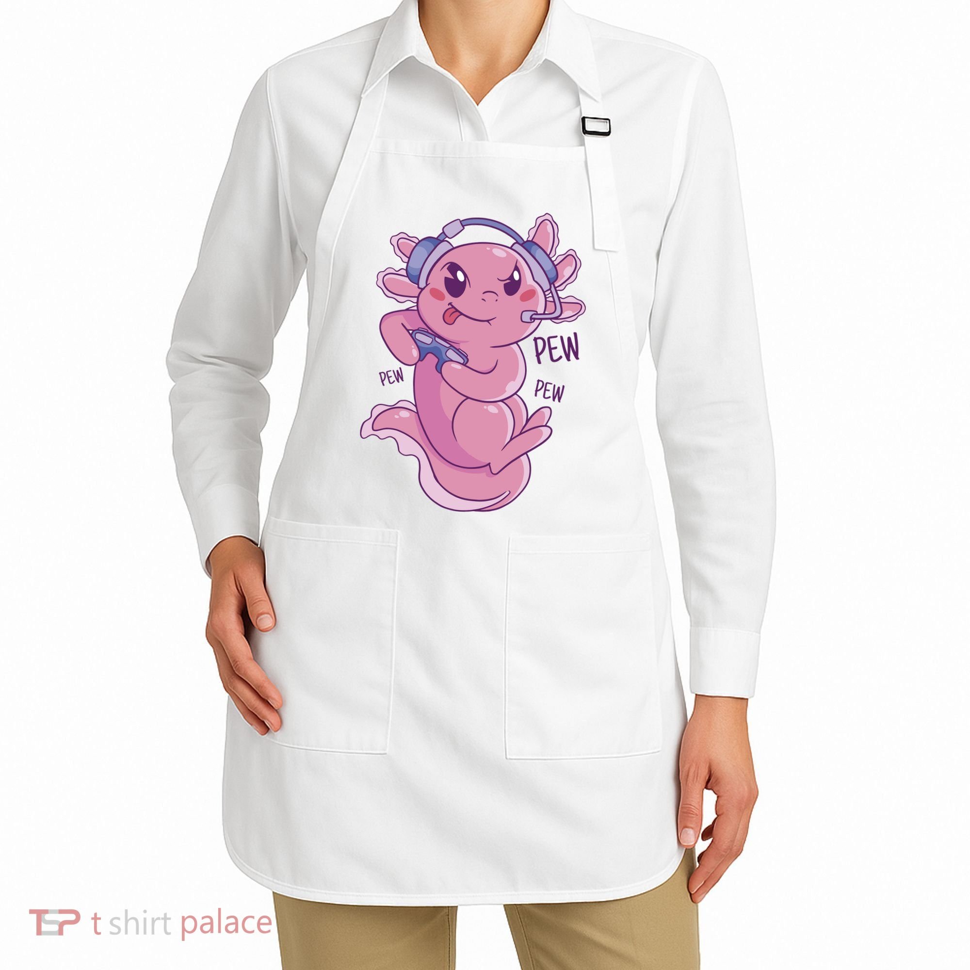 Axolotl Animal Gamer Cute Apron