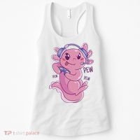 Axolotl Animal Gamer Cute Women's Tank Top thumb 0