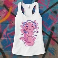 Axolotl Animal Gamer Cute Women's Tank Top thumb 3