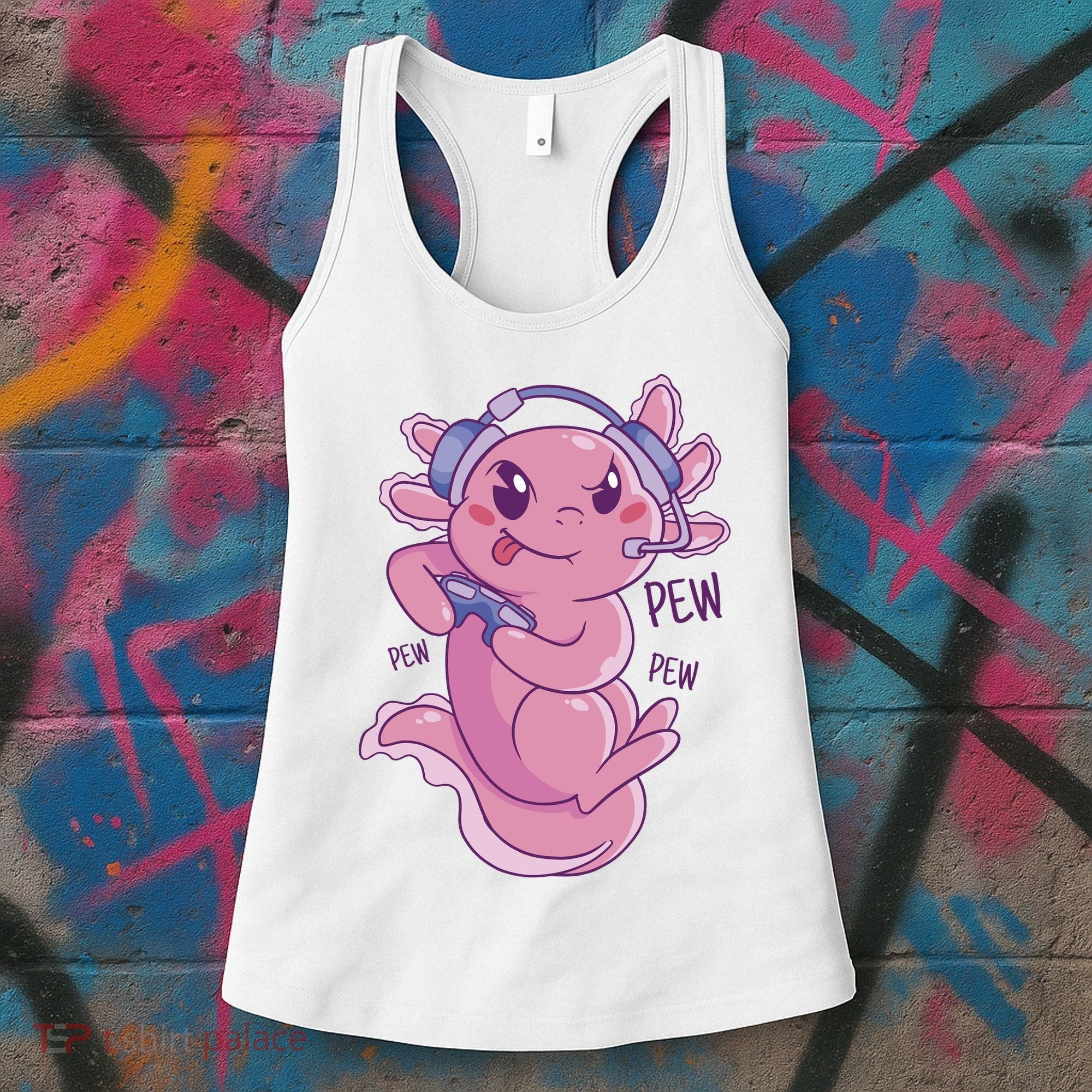 Axolotl Animal Gamer Cute Women's Tank Top