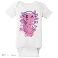Axolotl Animal Gamer Cute Baby Bodysuit thumb 0