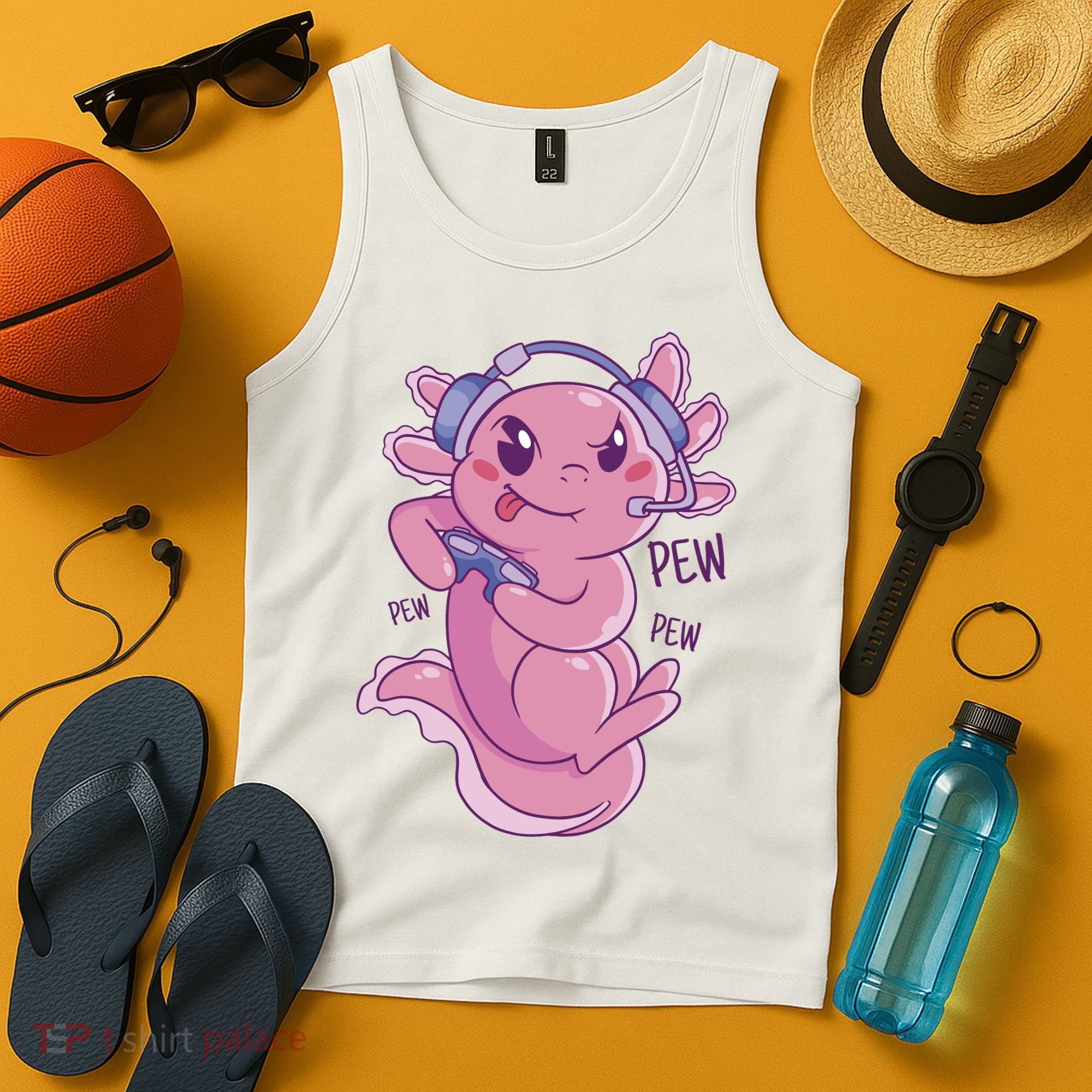 Axolotl Animal Gamer Cute Tank Top