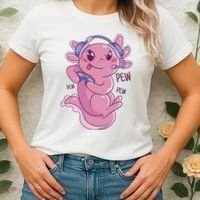 Axolotl Animal Gamer Cute Women's T-Shirt thumb 2