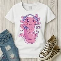 Axolotl Animal Gamer Cute Women's T-Shirt thumb 3