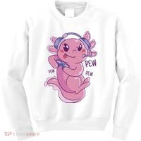 Axolotl Animal Gamer Cute Kids Sweatshirt thumb 0
