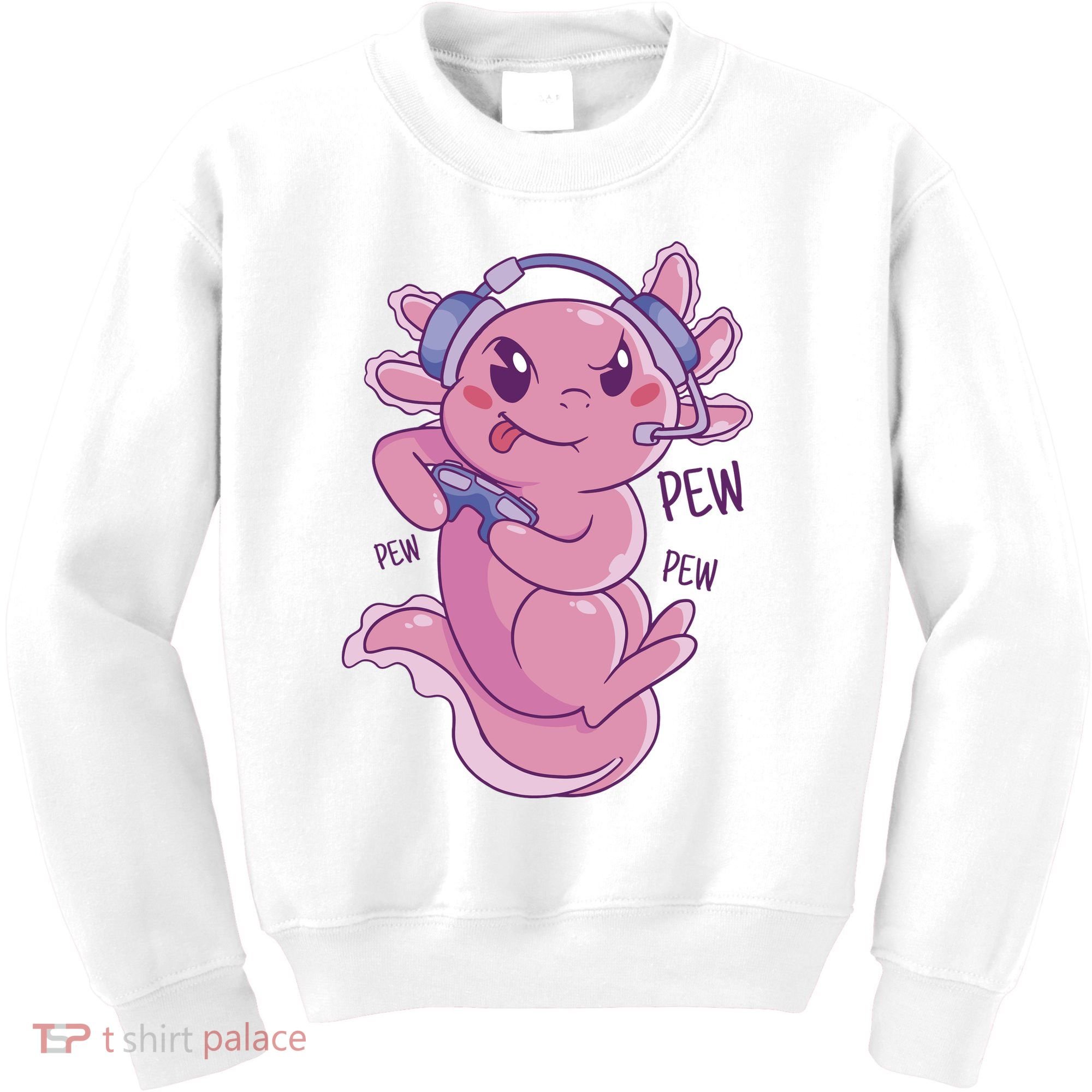 Axolotl Animal Gamer Cute Kids Sweatshirt