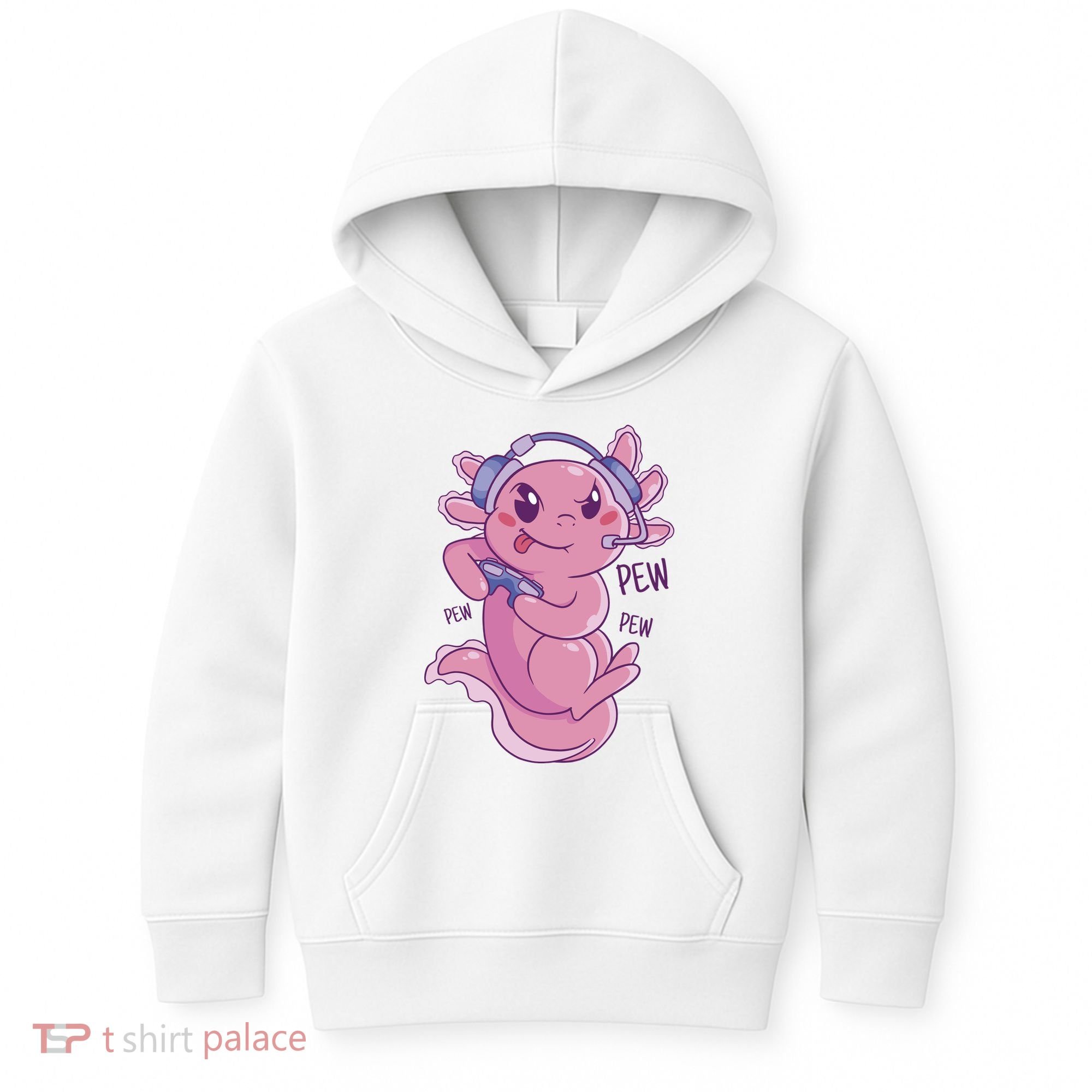 Axolotl Animal Gamer Cute Kids Hoodie