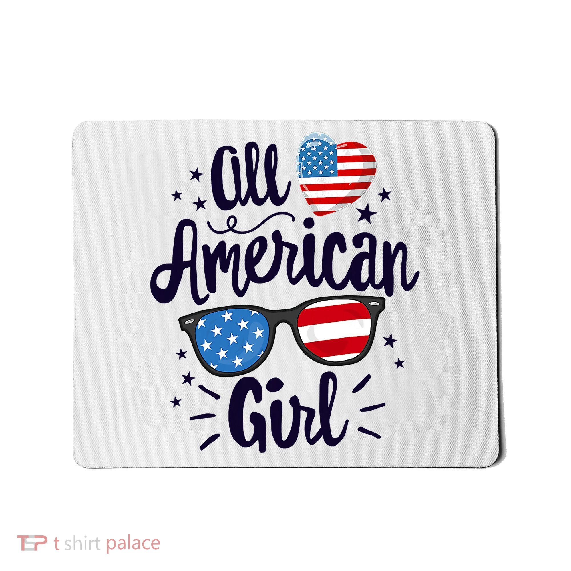 All American Girl USA America Flag Mousepad