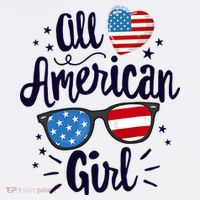 All American Girl USA America Flag Mousepad thumb 1