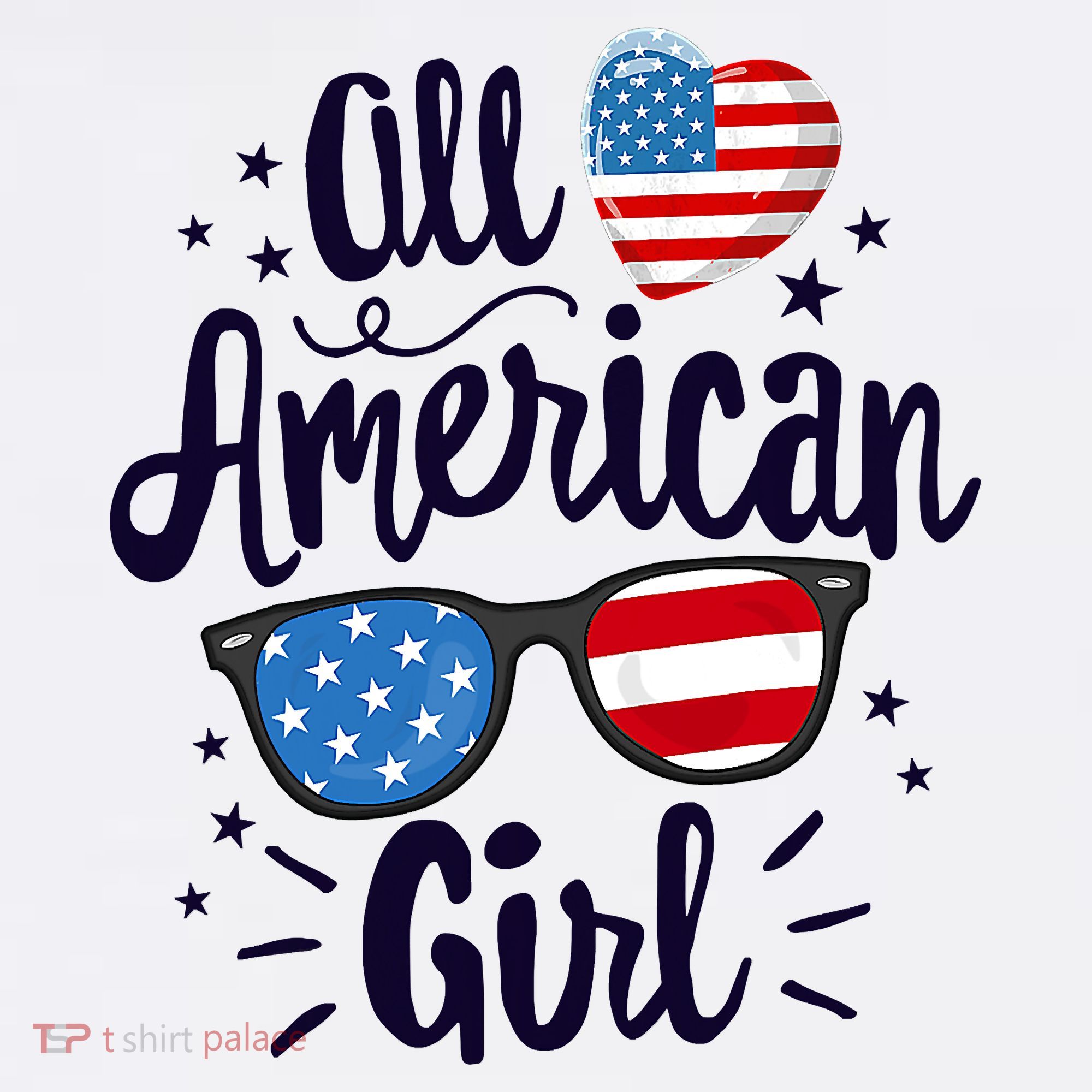 All American Girl USA America Flag Mousepad